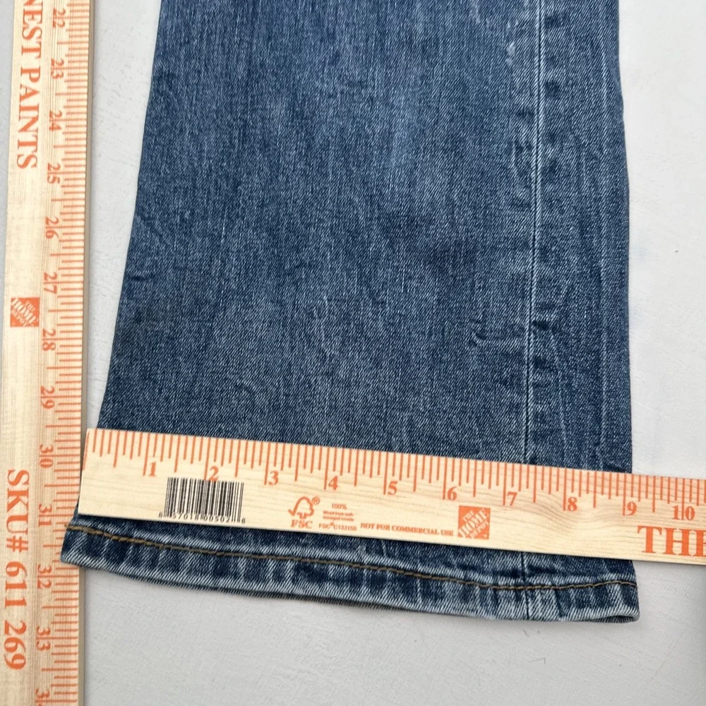 Levi's 527 Slim BootCut Jeans Men Actual 35x32 Dark Blue Cotton Stretch Denim